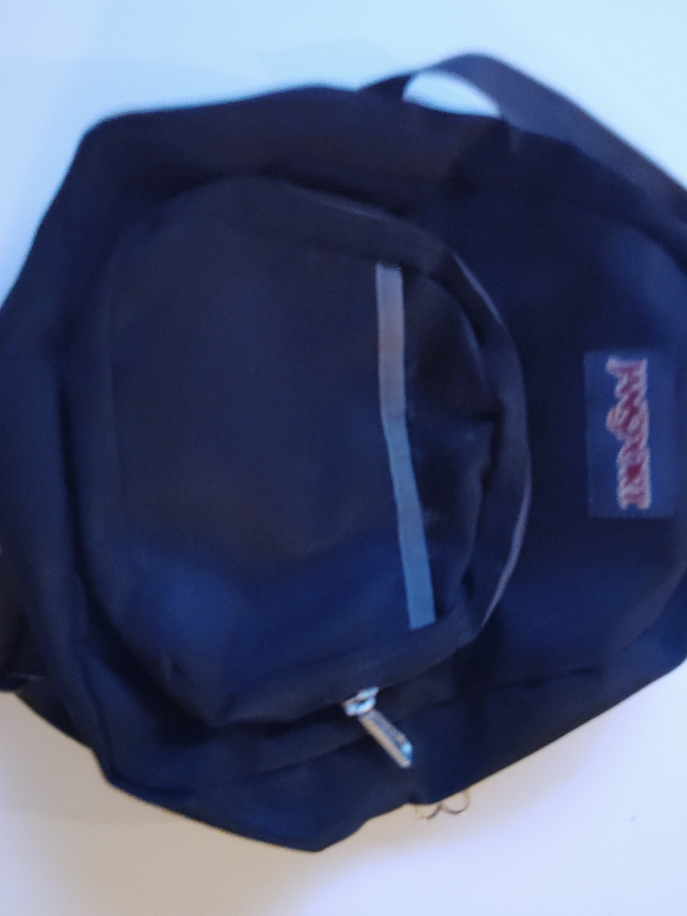 JanSport Small Black Backpack with Front Pocket